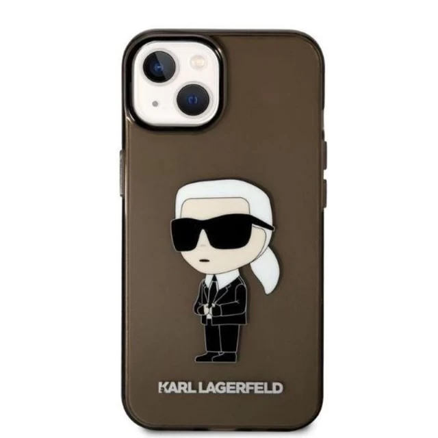 Чехол Karl Lagerfeld Ikonik Karl Lagerfeld для iPhone 14 Plus Black (KLHCP14MHNIKTCK)