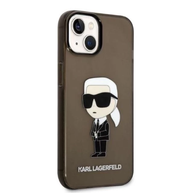 Чехол Karl Lagerfeld Ikonik Karl Lagerfeld для iPhone 14 Plus Black (KLHCP14MHNIKTCK)