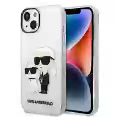 Чохол Karl Lagerfeld Gliter Karl & Choupette для iPhone 14 Plus Transparent (KLHCP14MHNKCTGT)