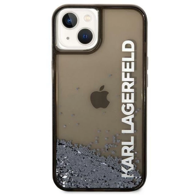 Чехол Karl Lagerfeld Liquid Glitter Elong для iPhone 14 Plus Black (KLHCP14MLCKVK)