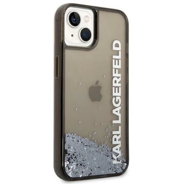 Чехол Karl Lagerfeld Liquid Glitter Elong для iPhone 14 Plus Black (KLHCP14MLCKVK)