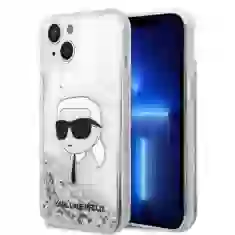 Чохол Karl Lagerfeld Glitter Karl Head для iPhone 14 Plus Silver (KLHCP14MLNKHCH)