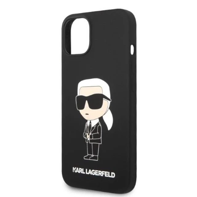 Чохол Karl Lagerfeld Silicone Ikonik для iPhone 14 Plus Black (KLHCP14MSNIKBCK)