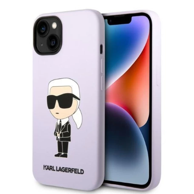 Чехол Karl Lagerfeld Silicone Ikonik для iPhone 14 Plus Purple (KLHCP14MSNIKBCU)