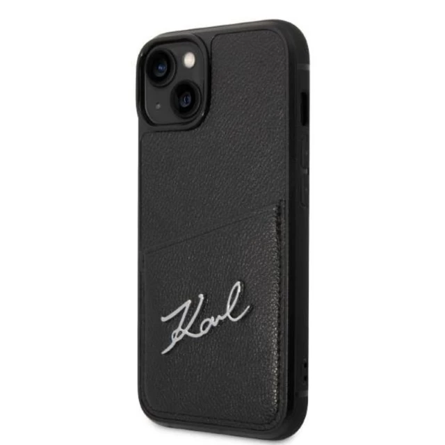 Чохол Karl Lagerfeld Signature Logo Cardslot для iPhone 14 Black (KLHCP14SCSSK)