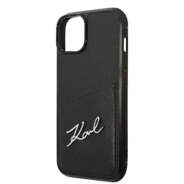 Чохол Karl Lagerfeld Signature Logo Cardslot для iPhone 14 Black (KLHCP14SCSSK)