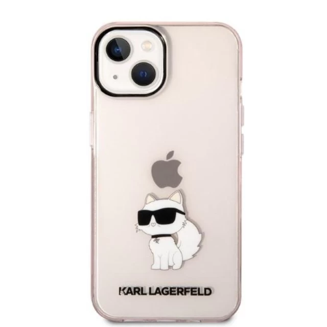 Чехол Karl Lagerfeld Ikonik Choupette для iPhone 14 Pink (KLHCP14SHNCHTCP)