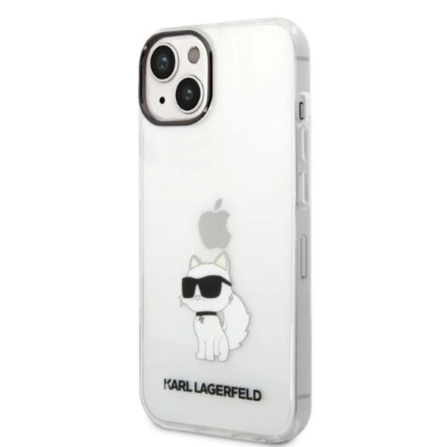 Чехол Karl Lagerfeld Ikonik Choupette для iPhone 14 Transparent (KLHCP14SHNCHTCT)