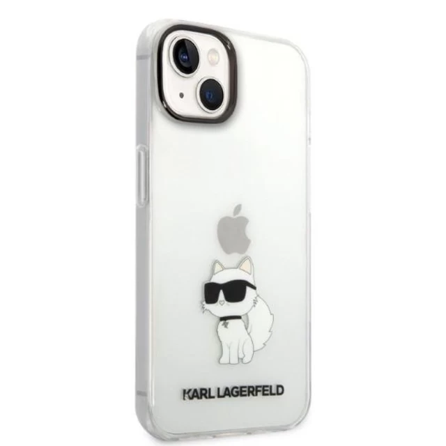 Чехол Karl Lagerfeld Ikonik Choupette для iPhone 14 Transparent (KLHCP14SHNCHTCT)