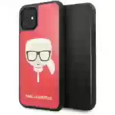 Чехол Karl Lagerfeld Glitter Karl's Head для iPhone 11 Red (KLHCN61DLHRE)