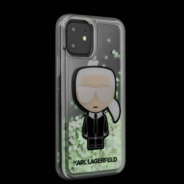 Чехол Karl Lagerfeld Ikonik Glitter Glow in the Dark для iPhone 11 Multicolor (KLHCN61GLGIRKL)