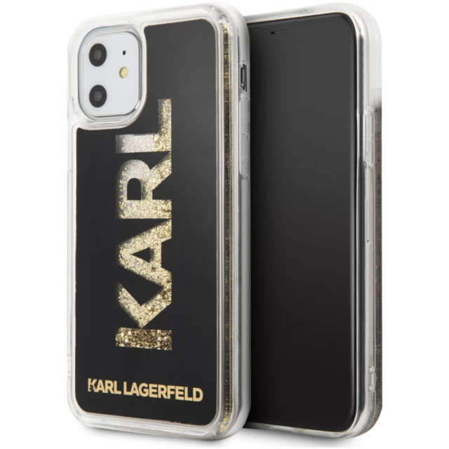 Чохол Karl Lagerfeld Karl Logo Glitter для iPhone 11 Black (KLHCN61KAGBK)