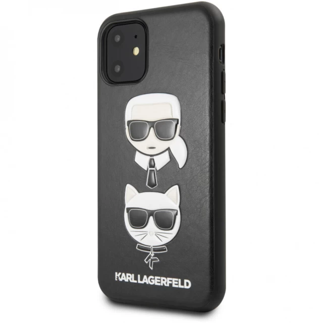 Чохол Karl Lagerfeld Karl & Choupette для iPhone 11 Black (KLHCN61KICKC)
