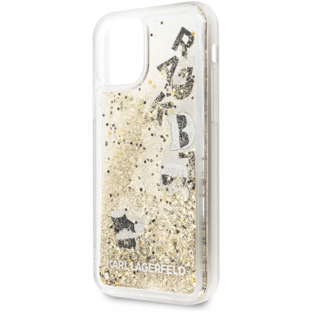 Чохол Karl Lagerfeld Glitter для iPhone 11 Black Gold (KLHCN61ROGO)