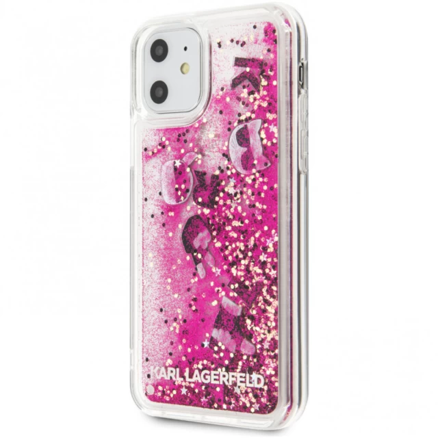 Чохол Karl Lagerfeld Glitter для iPhone 11 Rose Gold (KLHCN61ROPI)