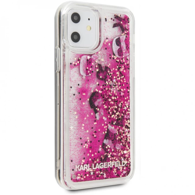 Чехол Karl Lagerfeld Glitter для iPhone 11 Rose Gold (KLHCN61ROPI)