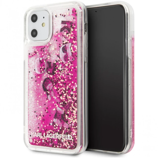 Чохол Karl Lagerfeld Glitter для iPhone 11 Rose Gold (KLHCN61ROPI)