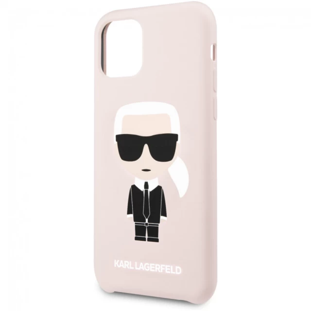 Чехол Karl Lagerfeld Silicone Iconic для iPhone 11 Light Pink (KLHCN61SLFKPI)