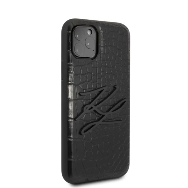 Чехол Karl Lagerfeld Croco для iPhone 11 Pro Max Black (KLHCN65CRKBK)