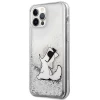 Чохол Karl Lagerfeld Liquid Glitter Choupette Fun для iPhone 12 Pro Max Silver (KLHCP12LGCFS)