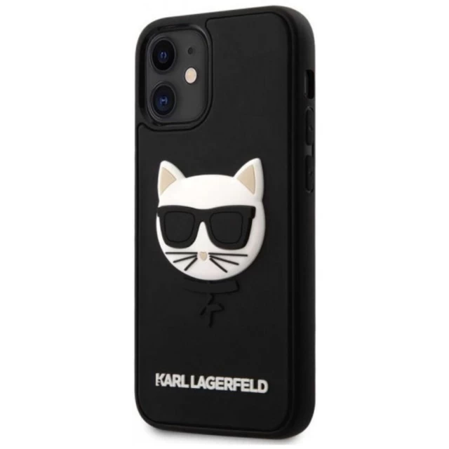 Чохол Karl Lagerfeld 3D Rubber Choupette для iPhone 12 mini Black (KLHCP12SCH3DBK)