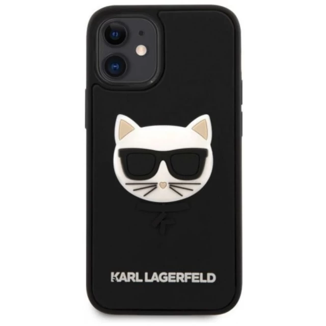 Чохол Karl Lagerfeld 3D Rubber Choupette для iPhone 12 mini Black (KLHCP12SCH3DBK)