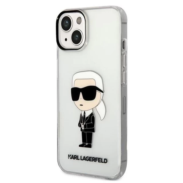 Чехол Karl Lagerfeld Ikonik Karl Lagerfeld для iPhone 14 Transparent (KLHCP14SHNIKTCT)