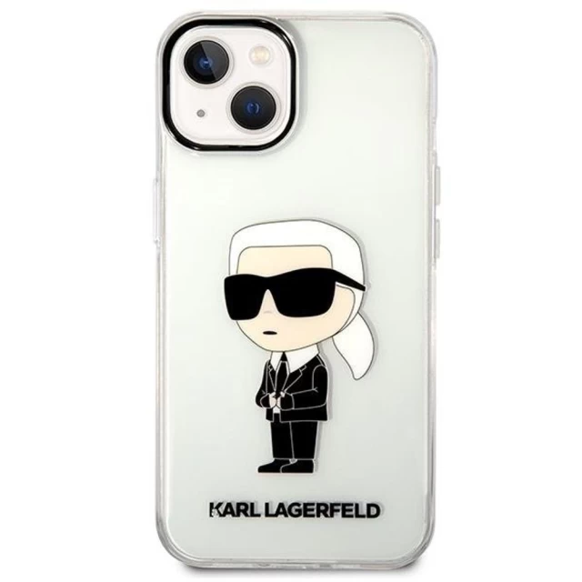 Чохол Karl Lagerfeld Ikonik Karl Lagerfeld для iPhone 14 Transparent (KLHCP14SHNIKTCT)