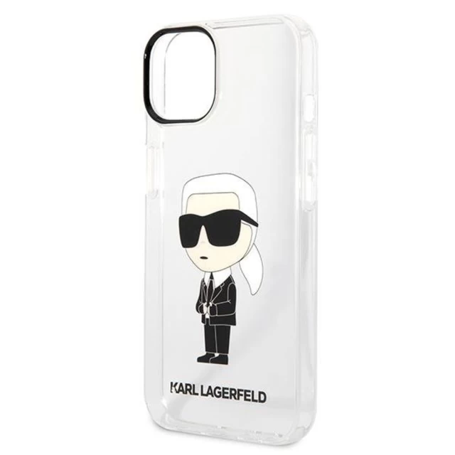 Чохол Karl Lagerfeld Ikonik Karl Lagerfeld для iPhone 14 Transparent (KLHCP14SHNIKTCT)