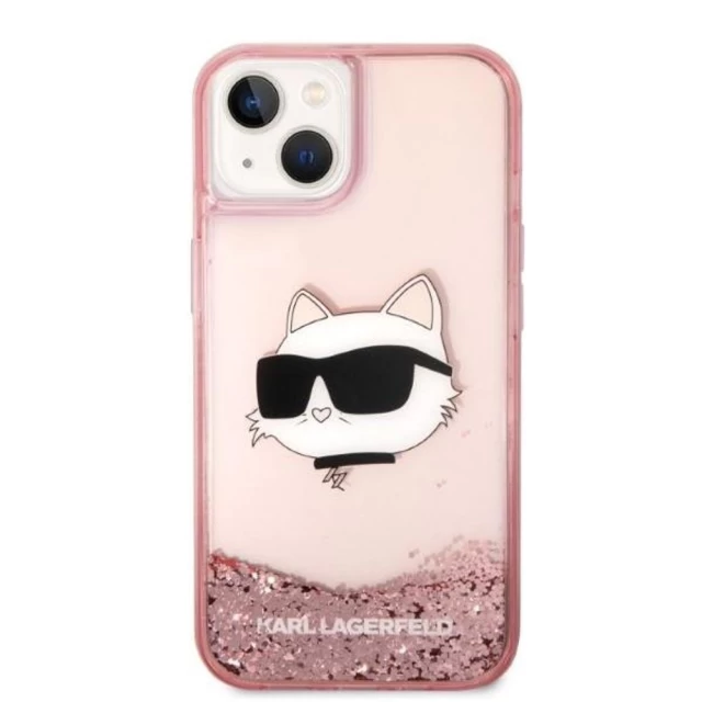 Чохол Karl Lagerfeld Glitter Choupette Head для iPhone 14 Pink (KLHCP14SLNCHCP)
