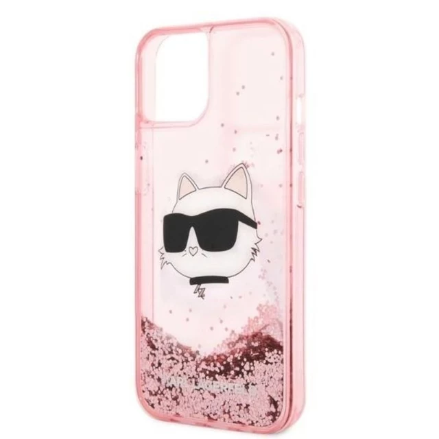 Чохол Karl Lagerfeld Glitter Choupette Head для iPhone 14 Pink (KLHCP14SLNCHCP)