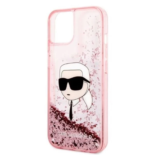 Чохол Karl Lagerfeld Glitter Karl Head для iPhone 14 Pink (KLHCP14SLNKHCP)