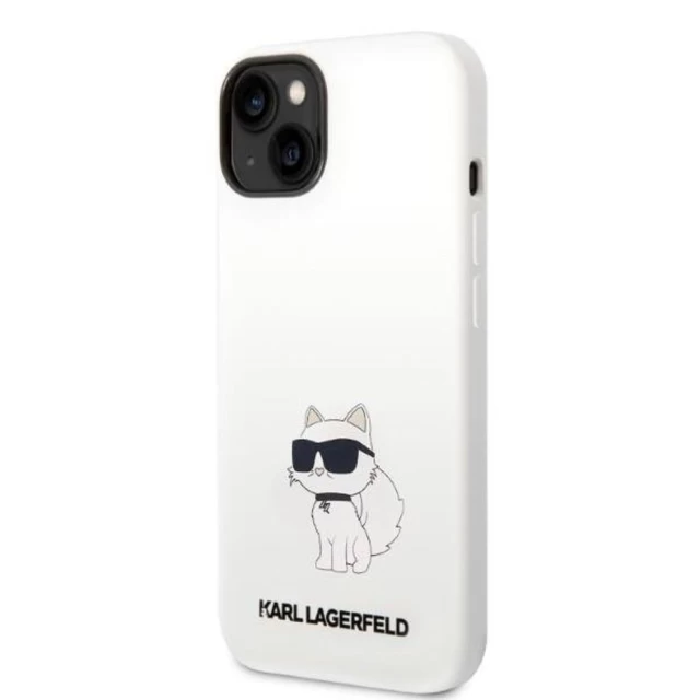 Чохол Karl Lagerfeld Silicone Choupette для iPhone 14 White (KLHCP14SSNCHBCH)