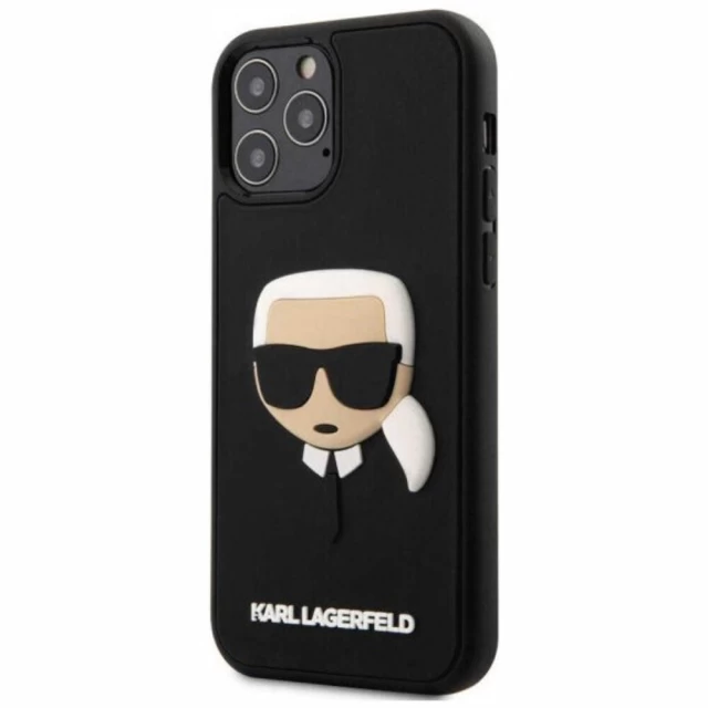 Чехол Karl Lagerfeld 3D Rubber Karl's Head для iPhone 12 Pro Max Black (KLHCP12LKH3DBK)
