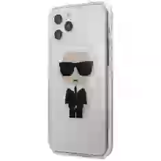 Чехол Karl Lagerfeld Glitter Ikonik Karl для iPhone 12 Pro Max Silver (KLHCP12LPCUTRIKSL)