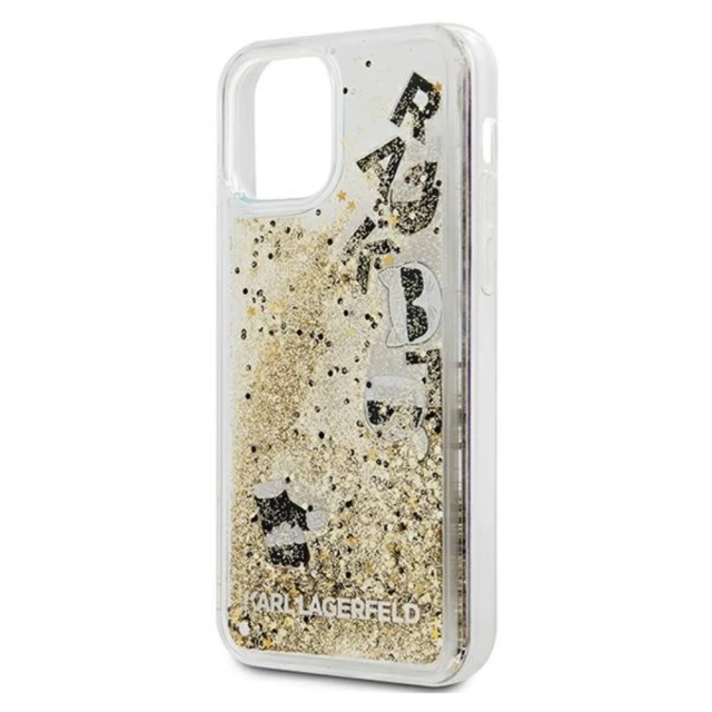 Чехол Karl Lagerfeld Glitter Charms для iPhone 12 Pro Max Gold (KLHCP12LROGO)