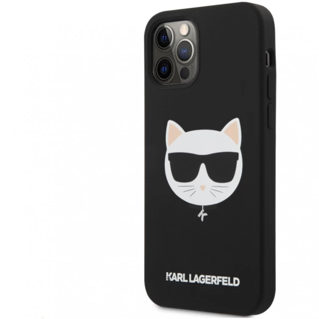 Чохол Karl Lagerfeld Silicone Choupette для iPhone 12 Pro Max Black (KLHCP12LSLCHBK)