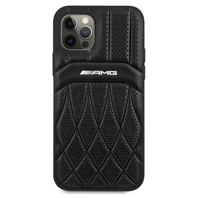 Чохол Mercedes для iPhone 12 | 12 Pro Max Leather Curved Lines Black (AMHCP12MOSDBK)