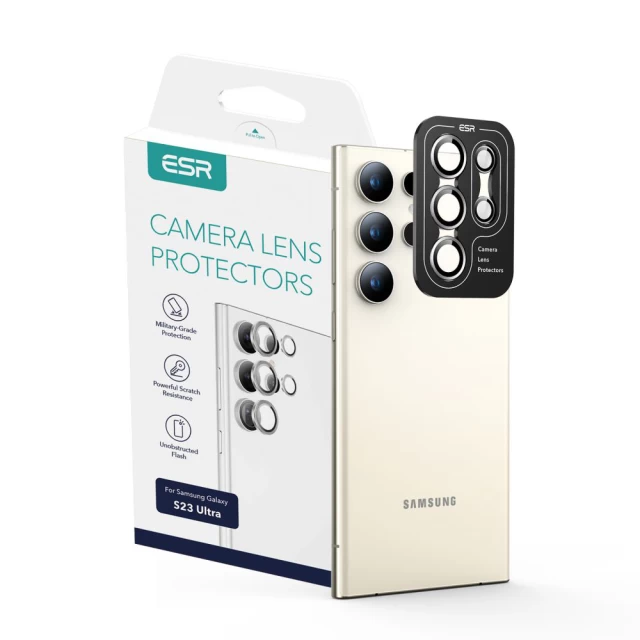 Захисне скло ESR Camera Protector для камери Samsung Galaxy S23 Ultra Silver (4894240175750)