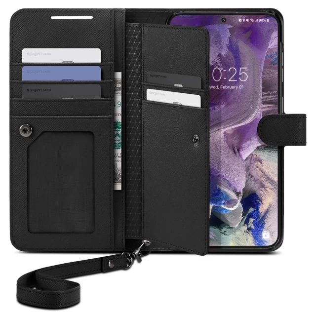 Чехол Spigen Wallet S Plus для Samsung Galaxy S23 Black (ACS05723)