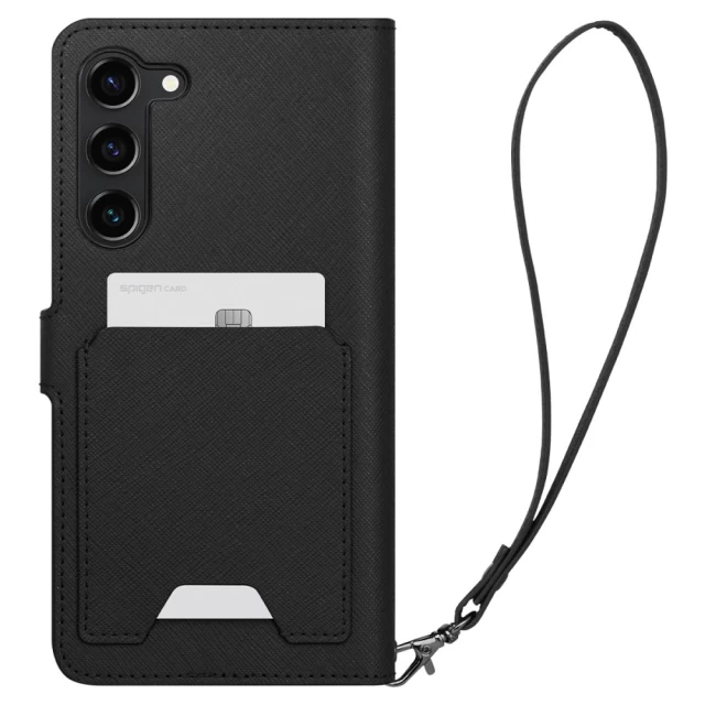 Чехол Spigen Wallet S Plus для Samsung Galaxy S23 Black (ACS05723)