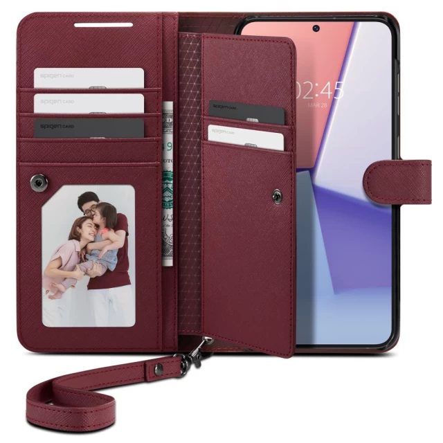 Чехол Spigen Wallet S Plus для Samsung Galaxy S23 Plus Burgundy (ACS05678)