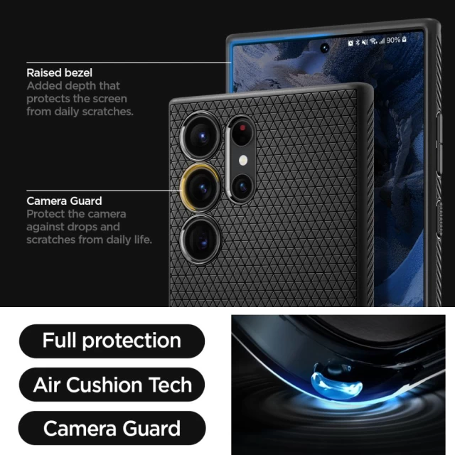 Чохол Spigen Liquid Air для Samsung Galaxy S23 Ultra Matte Black (ACS05614)