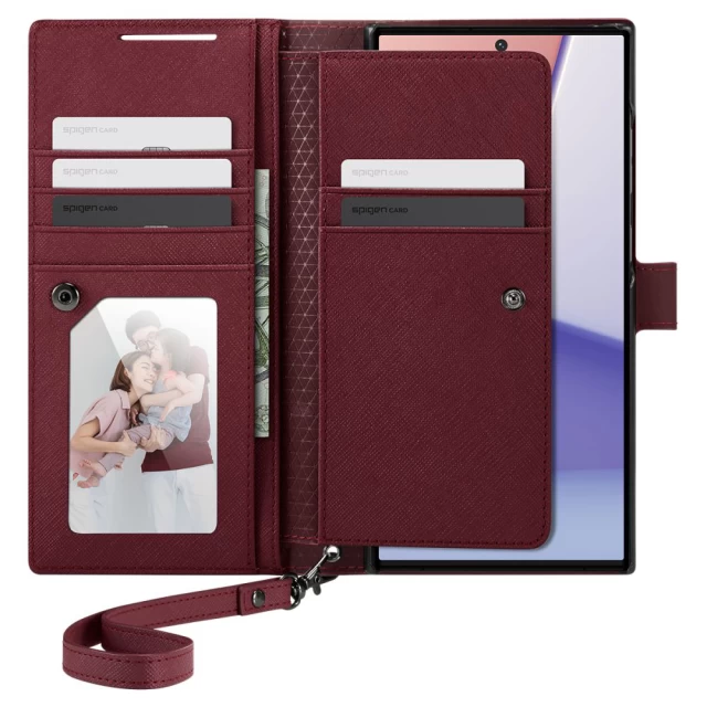 Чохол Spigen Wallet S Plus для Samsung Galaxy S23 Ultra Burgundy (ACS05630)