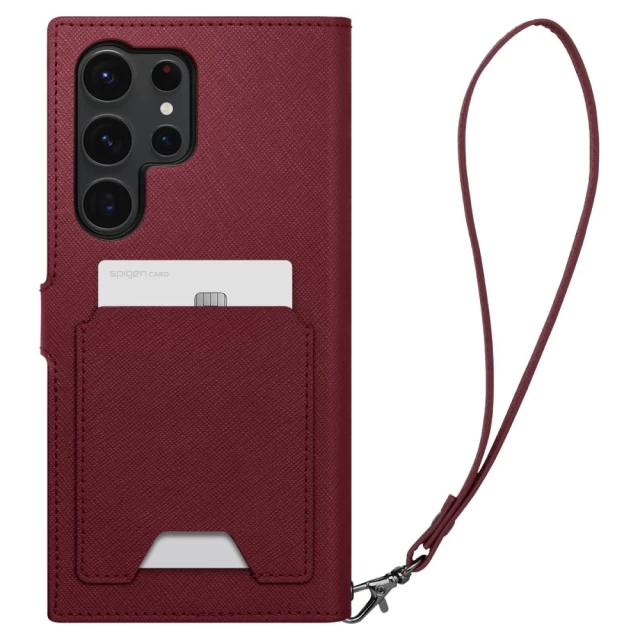 Чохол Spigen Wallet S Plus для Samsung Galaxy S23 Ultra Burgundy (ACS05630)