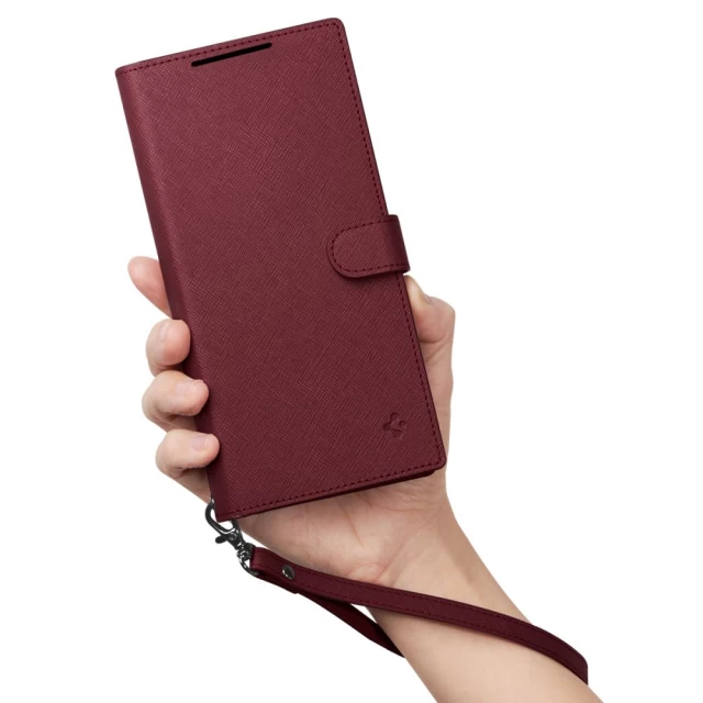 Чехол Spigen Wallet S Plus для Samsung Galaxy S23 Ultra Burgundy (ACS05630)