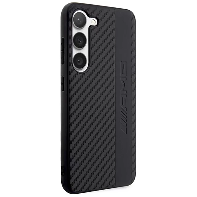 Чохол Mercedes для Samsung Galaxy S23 Plus S916 Carbon Stripe&Embossed Black (AMHCS23MBLSCA)