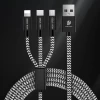 Кабель Dux Ducis K-ONE 3in1 Series USB to Micro-USB | Lightning | USB-C 1.2 m Black (6934913092859)