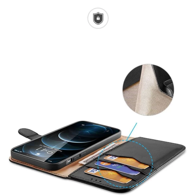 Чехол Dux Ducis Hivo Leather Flip Wallet для iPhone 12 Pro Max Black (6934913059722)