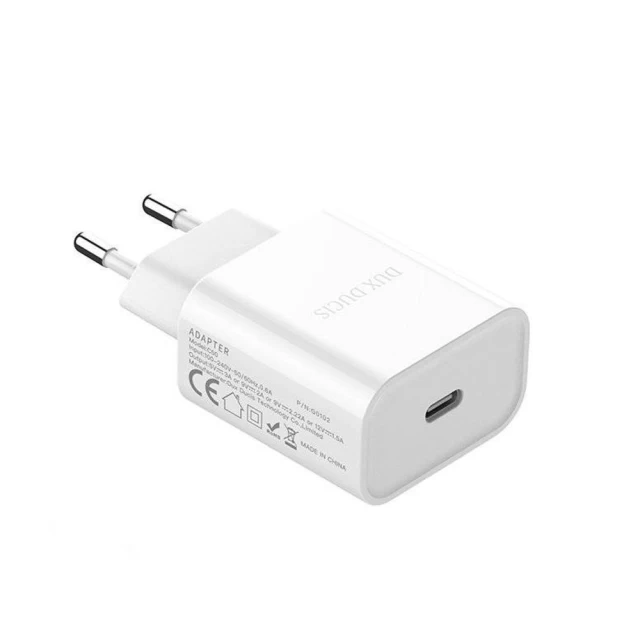 Сетевое зарядное устройство DUX DUCIS FC/PD 20W USB-C White (6934913055090)